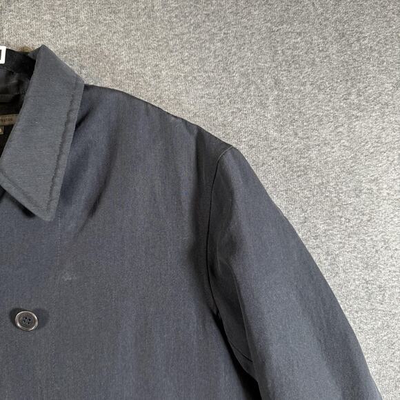 John Varvatos Jacket Mens Large EU 50 Black Double Breasted Peacoat Throat Latch - Picture 8 of 13